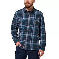 Men's Long Sleeve Yarn Dyed Everglades Plaid Flannel Work Shirt