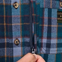 Men's Long Sleeve Yarn Dyed Everglades Plaid Flannel Work Shirt