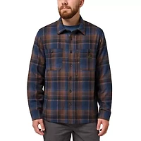 Men's Long Sleeve Yarn Dyed Rainier Plaid Flannel Work Shirt