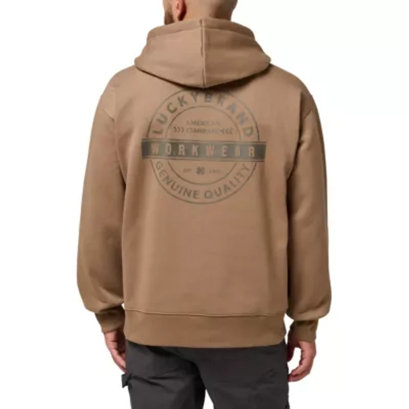 Men's Distressed Stamp Graphic Pullover Hoodie