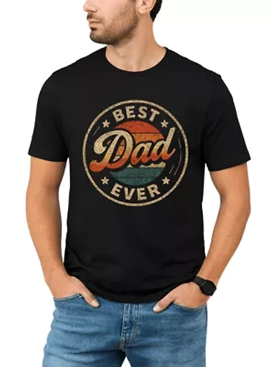 Best Dad Ever Retro Sunset T-Shirt