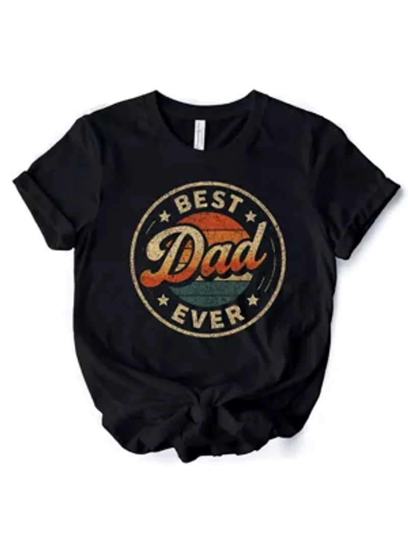 Best Dad Ever Retro Sunset T-Shirt