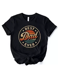 Best Dad Ever Retro Sunset T-Shirt