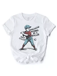 Baseball Retro T-Shirt Wanna Be a Baller