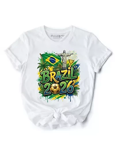 Brazil 2026 Soccer Cup Global Championship, Football Tee