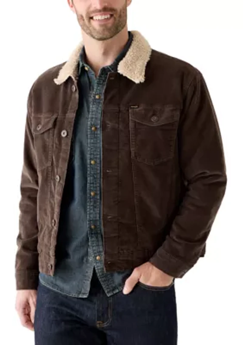 Men's Sherpa Lined Corduroy Trucker Jacket