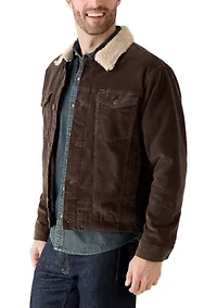 Men's Sherpa Lined Corduroy Trucker Jacket