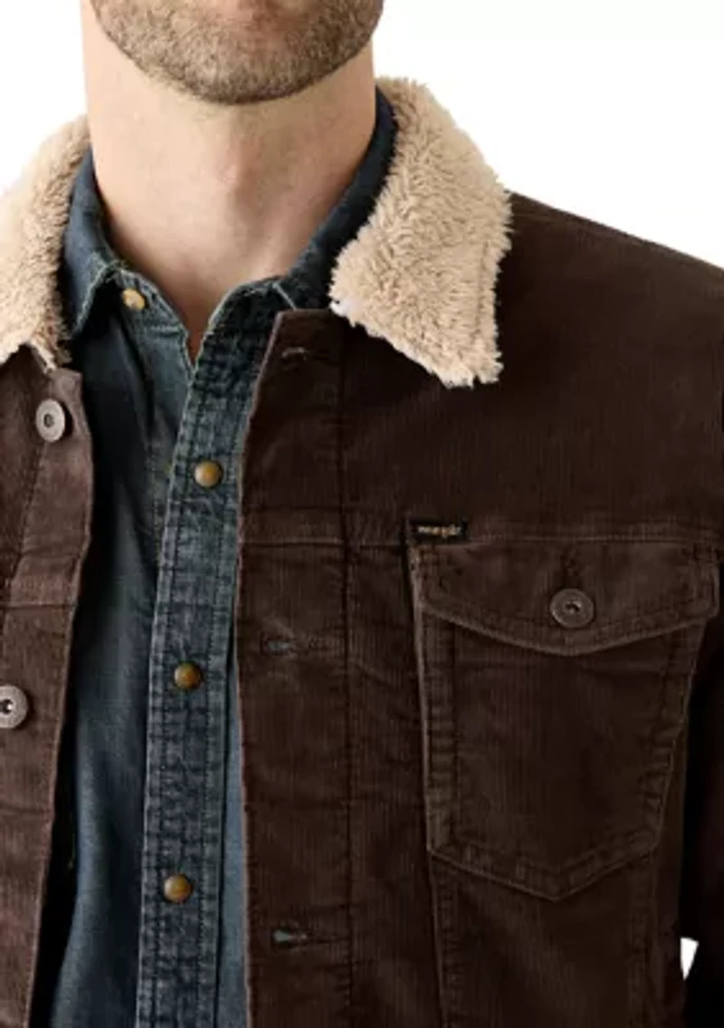 Men's Sherpa Lined Corduroy Trucker Jacket