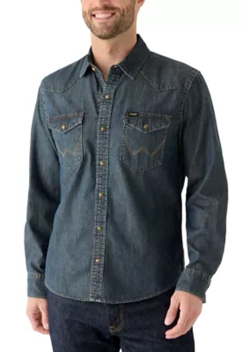 Men's Denim Button Up Shirt