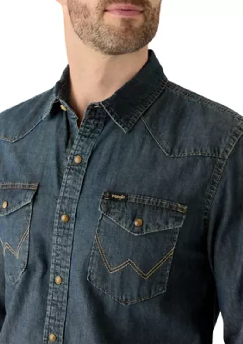 Men's Denim Button Up Shirt