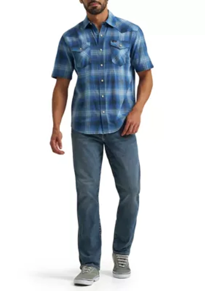 Men's Plaid Button Down Shirt