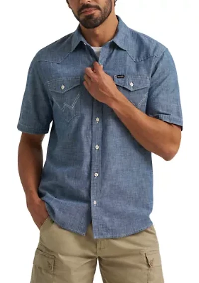 Men's Short Sleeve Chambray Shirt