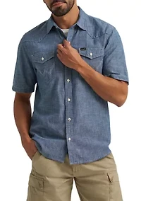 Men's Short Sleeve Chambray Shirt