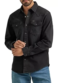 Men's Long Sleeve Iconic Denim Shirt