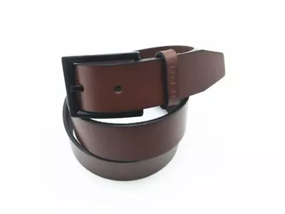 Cognac Reversible Leather Belt