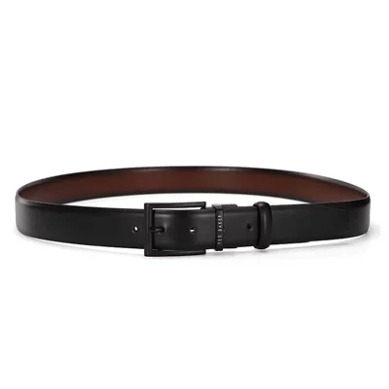 Black Reversible to Brown Leather Belt