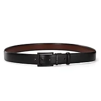 Black Reversible to Brown Leather Belt