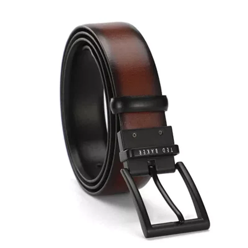 Black Reversible to Brown Leather Belt