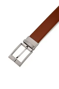 Cognac Reversible Leather Belt