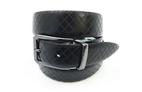 Brown Embossed Reversible Leather Belt