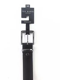 Black Embossed Leather Belt