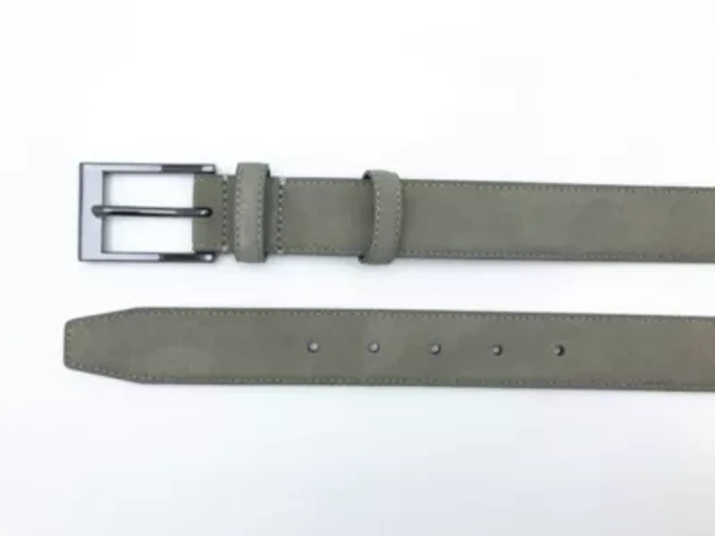 Grey Suede Leather Belt