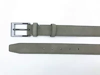 Grey Suede Leather Belt