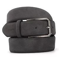 Charcoal Suede Leather Belt