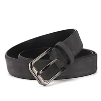 Charcoal Suede Leather Belt