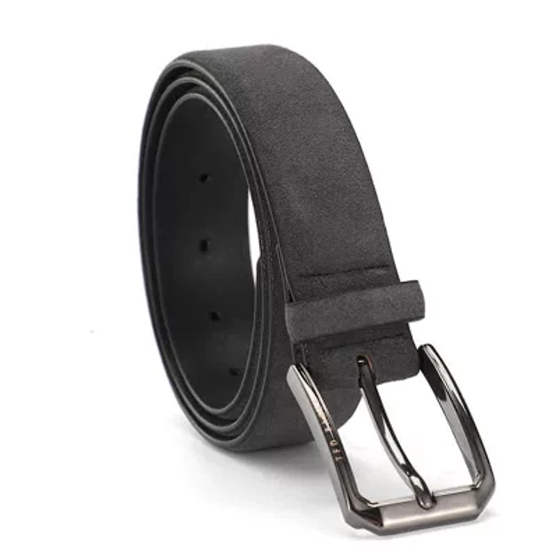 Charcoal Suede Leather Belt