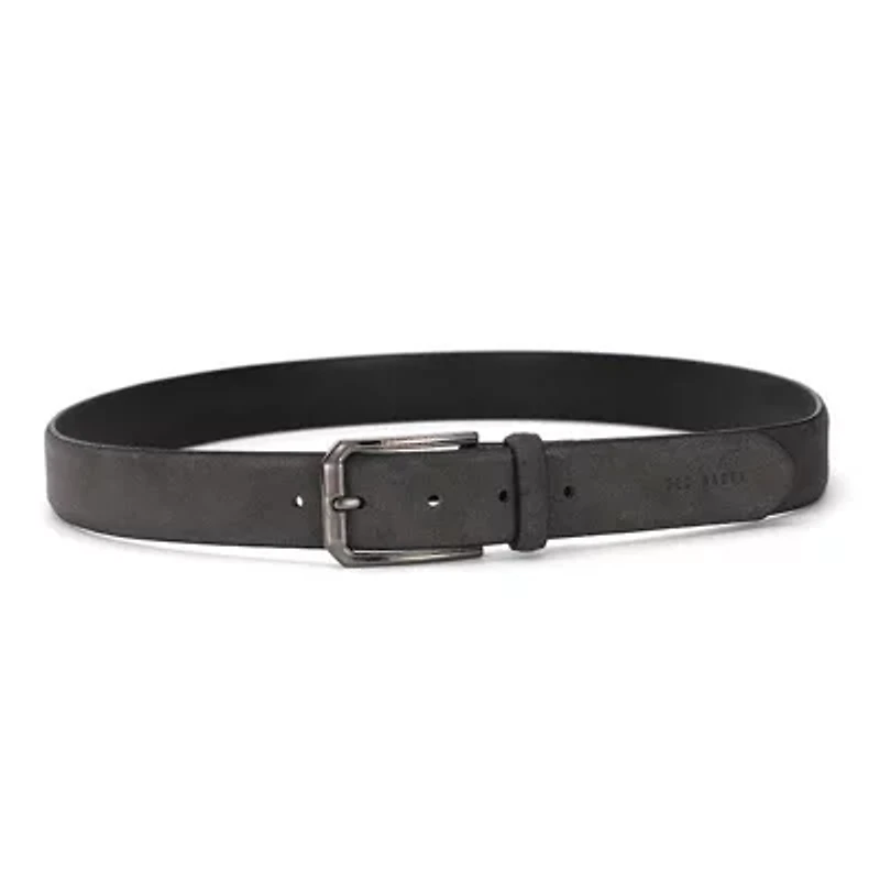 Charcoal Suede Leather Belt