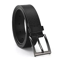 Black Allover Logo "T" Leather Belt