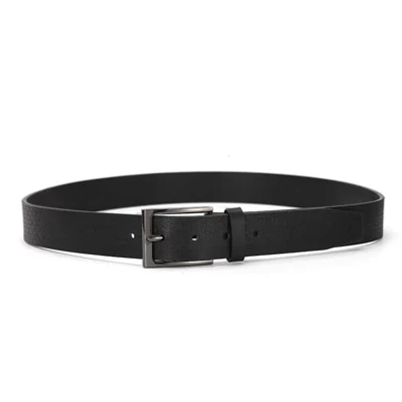 Black Allover Logo "T" Leather Belt