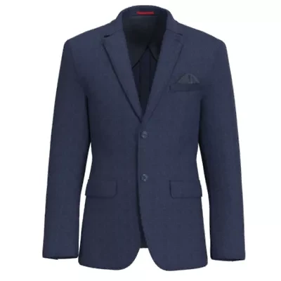 Navy Seersucker Plaid Sportcoat