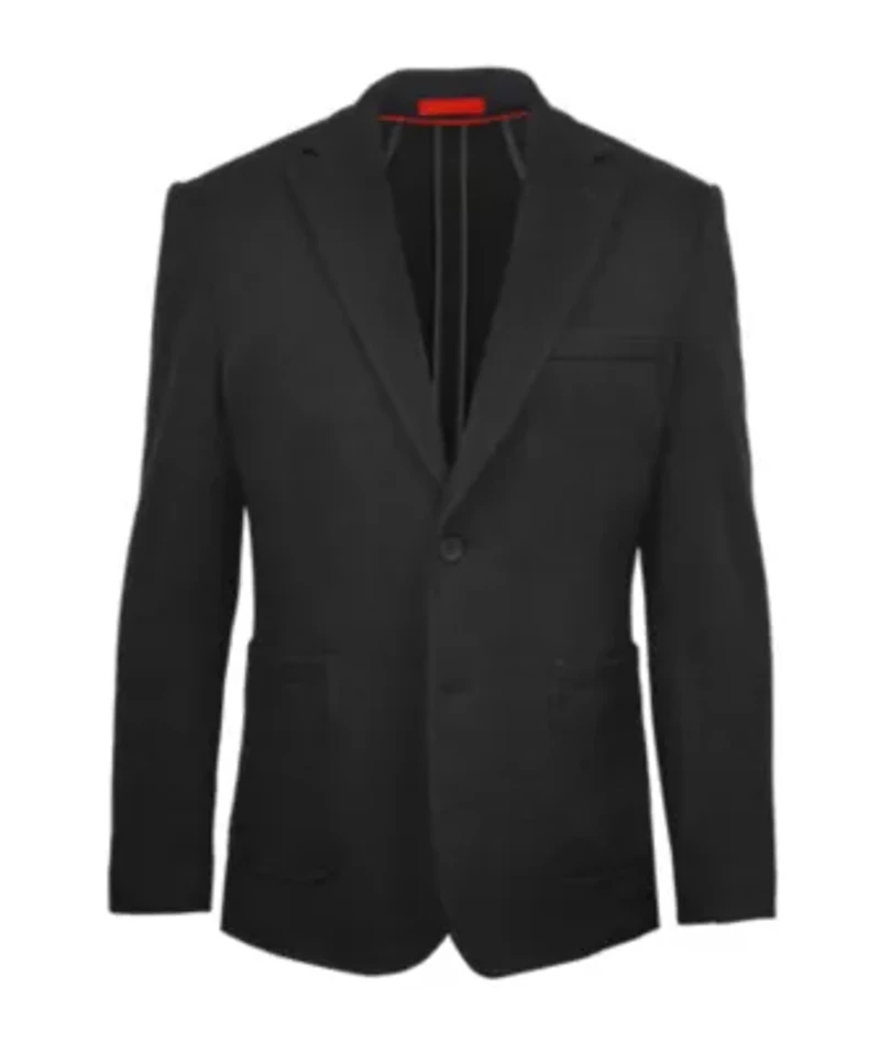 Black Solid Sport Coat