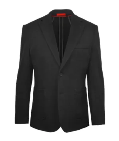Black Solid Sport Coat