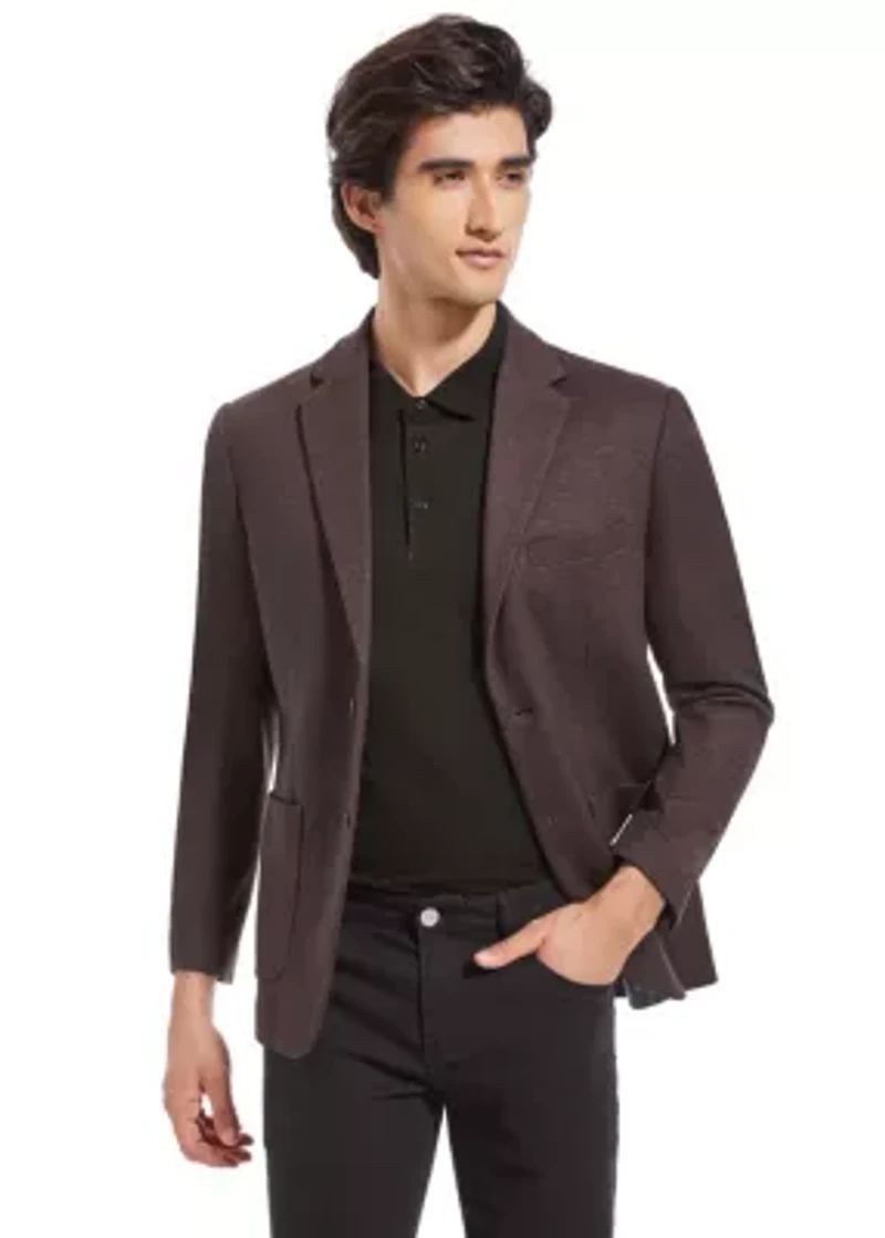 Burgundy Knit Jacket