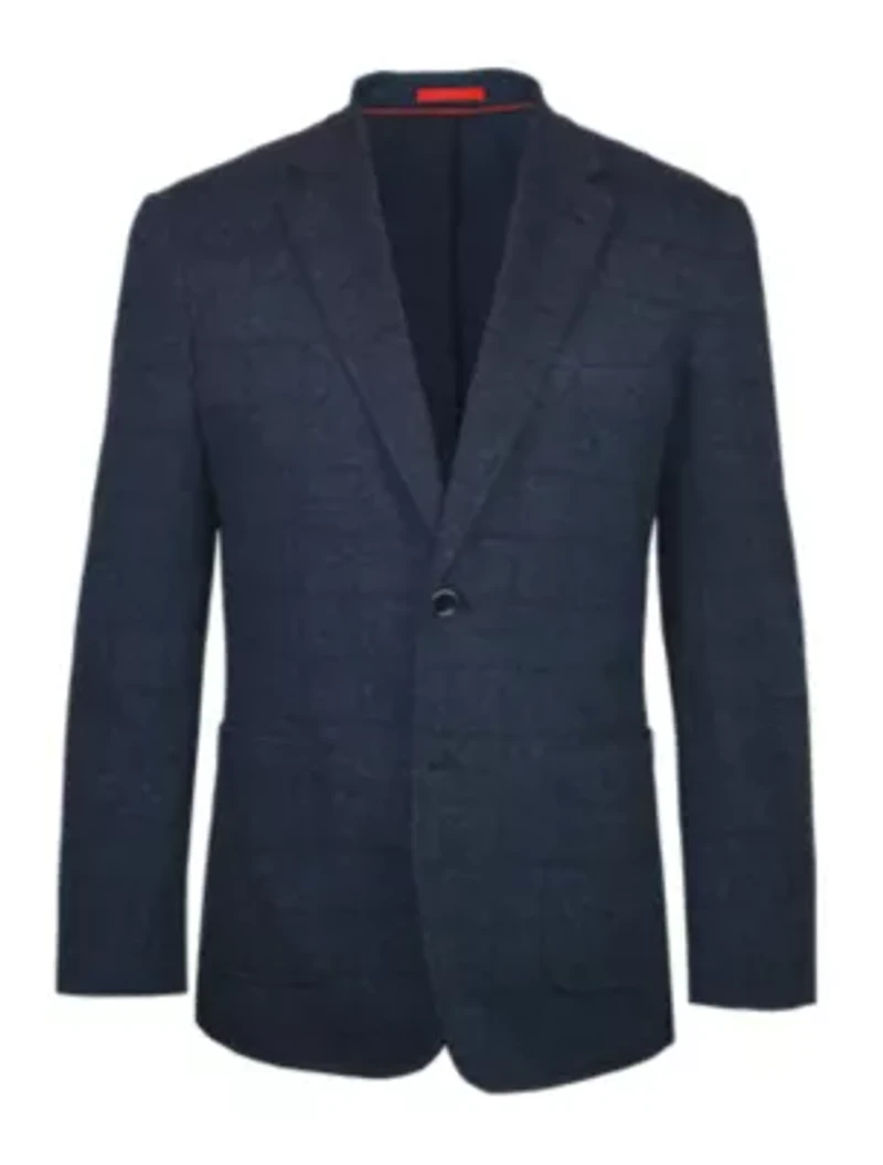 Navy Windowpane Sport Coat