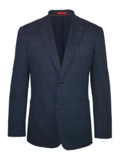 Navy Windowpane Sport Coat