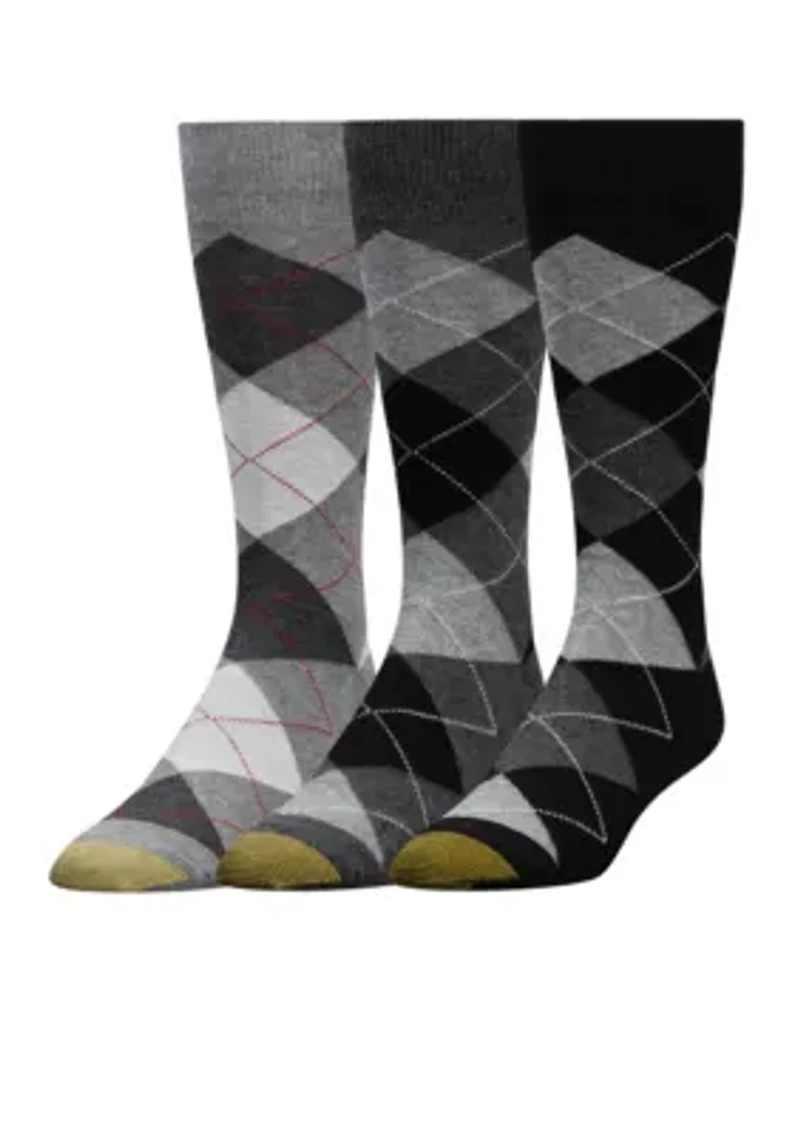 Set of 3 Carlyle Argyle Socks
