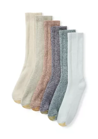 6 Pack of Cotton Crew Socks