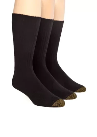 3-Pack Cotton Ribbed Socks