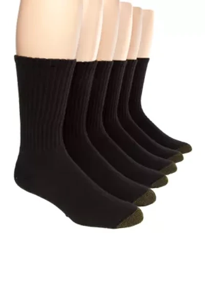 Big & Tall  Cotton Crew 6 Pk Athletic Socks