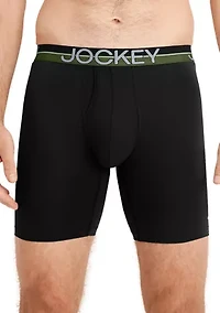 Big & Tall Infinite Cool Microfiber Stretch 8" Long Leg Boxer Brief - 2 Pack