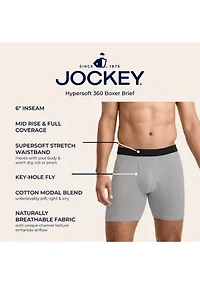 Hypersoft Mens 3 Pack Boxer Briefs