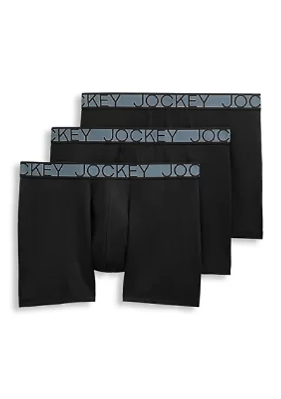 Active Microfiber 5" Boxer Brief - 3 Pack