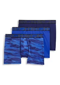 Active Microfiber 5" Boxer Brief - 3 Pack