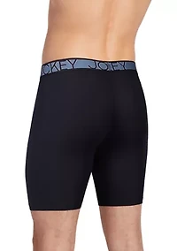 Active Microfiber 9" Long Leg Boxer Brief - 3 Pack