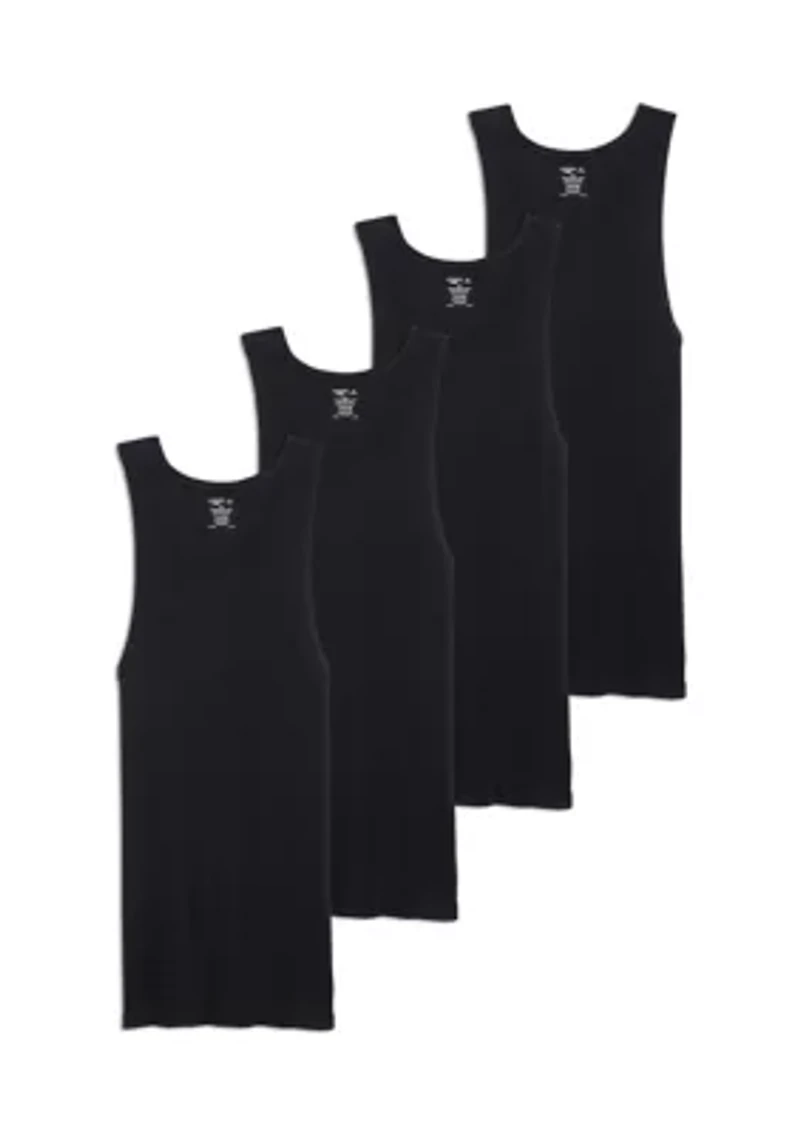 Cotton A-Shirt Tank - 4 Pack