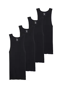 Cotton A-Shirt Tank - 4 Pack